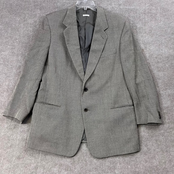 Herringbone Wool Blazer 42R Italy Menswear Classic Suit Jacket Vestimenta Career - Picture 1 of 14